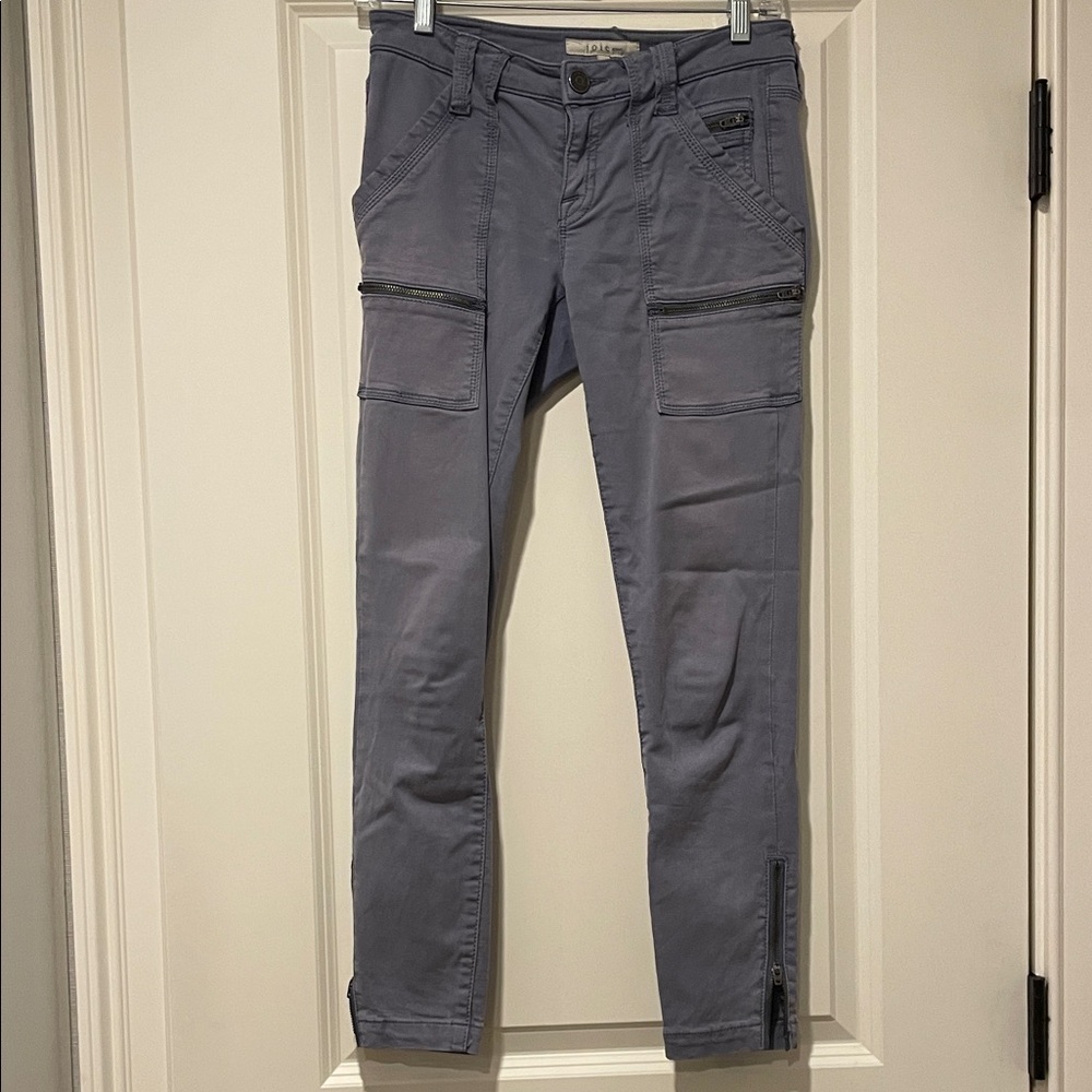 Joie Women's Slate Gray Skinny Ankle Jeans with Zipper Accents